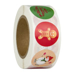 500Pcs Christmas Stickers DIY Cake Biscuit Sealing Labels Gift Box Adhesive Stickers