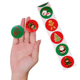 500Pcs Christmas Stickers DIY Cake Biscuit Sealing Labels Gift Box Adhesive Stickers - Side View