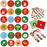500Pcs Christmas Stickers DIY Cake Biscuit Sealing Labels Gift Box Adhesive Stickers