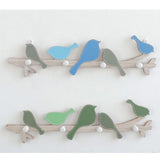 Wooden Wall Mounted Bird Hooks Wall Decoration Wall Hanging Clothes Hook - Rear View