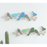 Wooden Wall Mounted Bird Hooks Wall Decoration Wall Hanging Clothes Hook