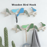 Wooden Wall Mounted Bird Hooks Wall Decoration Wall Hanging Clothes Hook - Extra Image