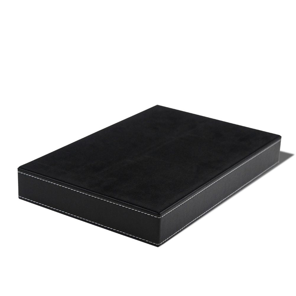 4 Compartments Leatherette Valet Tray Desk Dresser Top Organizer Box for Wallets Coins Keys and Jewelry