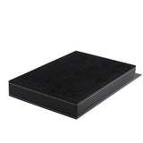 4 Compartments Leatherette Valet Tray Desk Dresser Top Organizer Box for Wallets Coins Keys and Jewelry - Front View