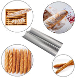 2 Slot Baguette Baking Tray Nonstick Bread Baking Tray Stainless Steel Baking Pan