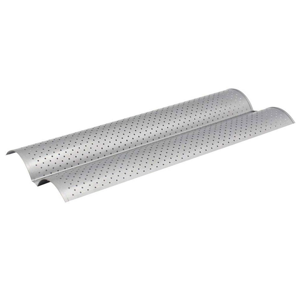 2 Slot Baguette Baking Tray Nonstick Bread Baking Tray Stainless Steel Baking Pan