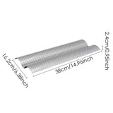 2 Slot Baguette Baking Tray Nonstick Bread Baking Tray Stainless Steel Baking Pan - Low Angle