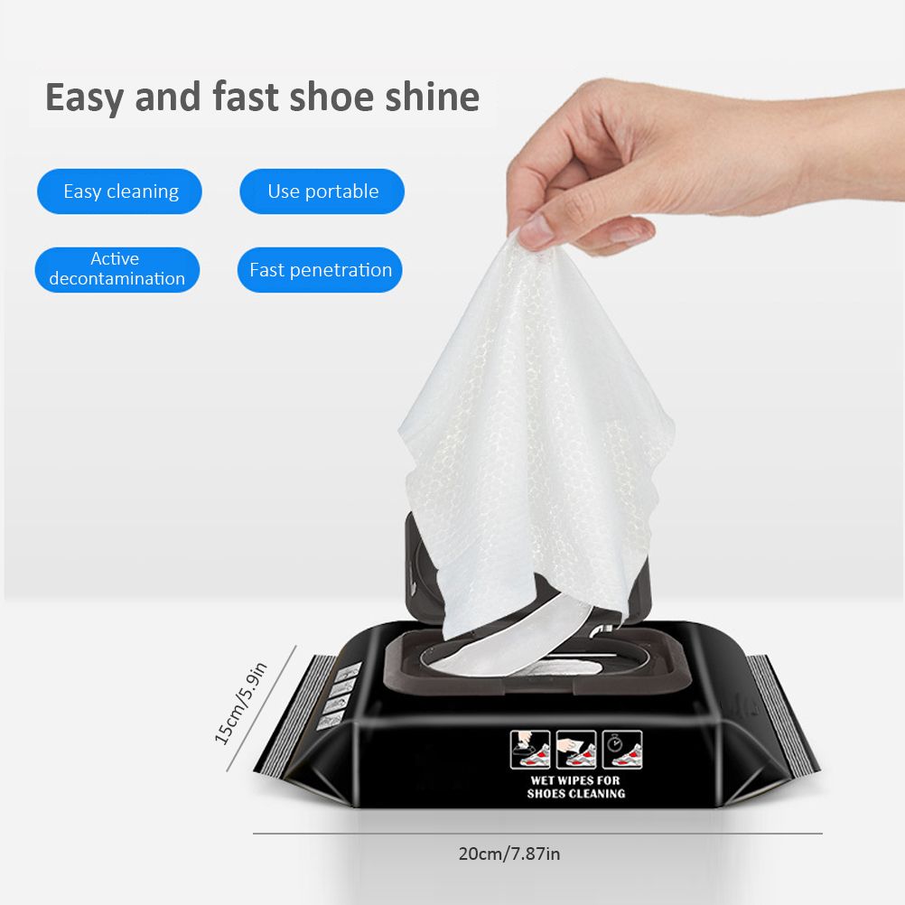 Shoe Cleaning Wipes Disposable Leather Cleaning Wipes Portable Shoe Shine Wipes