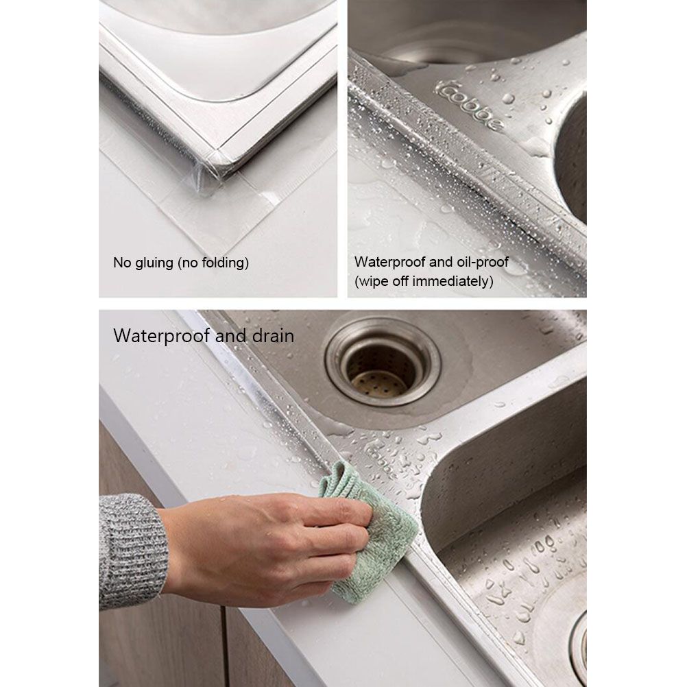 Kitchen Sink Waterproof Mildew Strong Self Adhesive Transparent Tape Bathroom Pool Water Sealing Tape