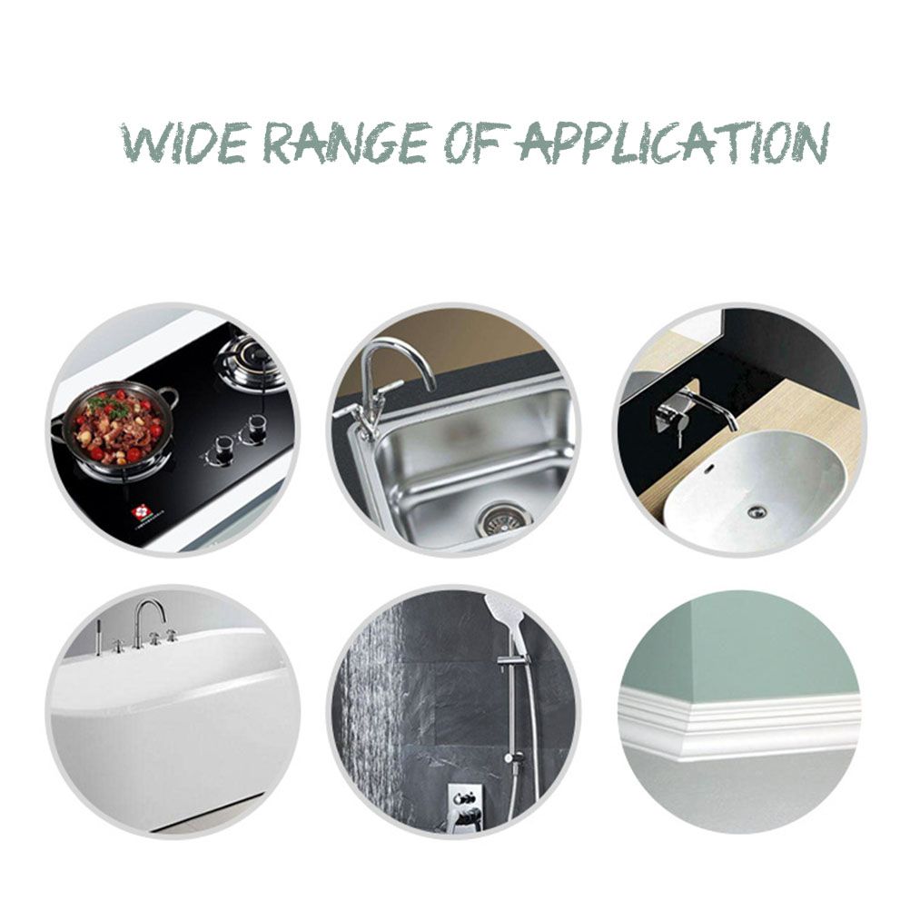 Kitchen Sink Waterproof Mildew Strong Self Adhesive Transparent Tape Bathroom Pool Water Sealing Tape