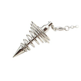 Metal Spiritual Pendulum for Divination Threaded Dowsing Pendulum Healing Pendulum Chain