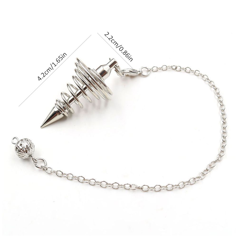 Metal Spiritual Pendulum for Divination Threaded Dowsing Pendulum Healing Pendulum Chain