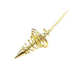 Metal Spiritual Pendulum for Divination Threaded Dowsing Pendulum Healing Pendulum Chain