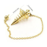 Metal Spiritual Pendulum for Divination Threaded Dowsing Pendulum Healing Pendulum Chain