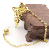 Metal Spiritual Pendulum for Divination Threaded Dowsing Pendulum Healing Pendulum Chain
