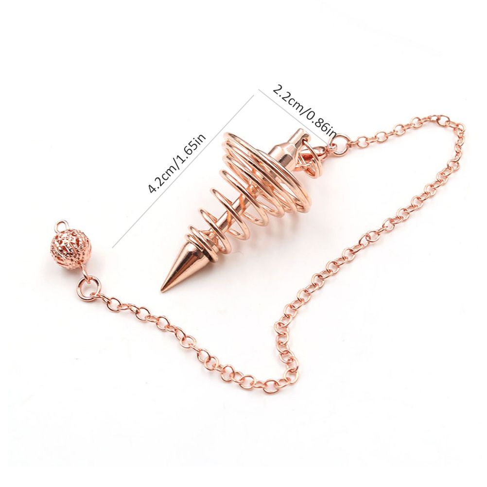 Metal Spiritual Pendulum for Divination Threaded Dowsing Pendulum Healing Pendulum Chain