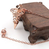 Metal Spiritual Pendulum for Divination Threaded Dowsing Pendulum Healing Pendulum Chain
