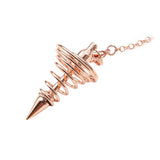 Metal Spiritual Pendulum for Divination Threaded Dowsing Pendulum Healing Pendulum Chain - Rear View