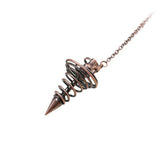 Metal Spiritual Pendulum for Divination Threaded Dowsing Pendulum Healing Pendulum Chain