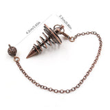 Metal Spiritual Pendulum for Divination Threaded Dowsing Pendulum Healing Pendulum Chain
