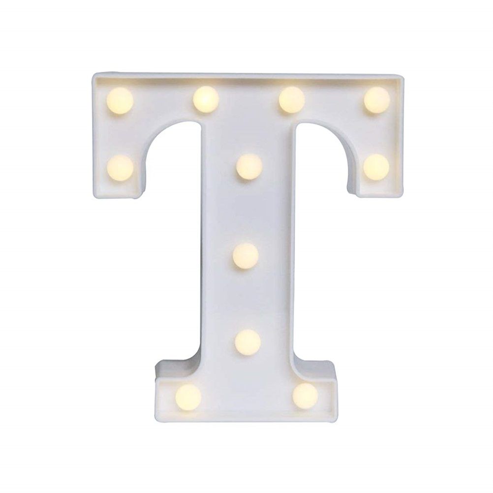 LED 26 Alphabet Letter Number Lights Ampersand Symbol Love Heart Light Up Sign Lamp For Love Wedding Home Party Holiday Bar Decoration