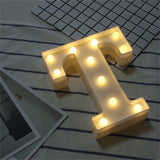 LED 26 Alphabet Letter Number Lights Ampersand Symbol Love Heart Light Up Sign Lamp For Love Wedding Home Party Holiday Bar Decoration - Rear View