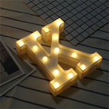 LED 26 Alphabet Letter Number Lights Ampersand Symbol Love Heart Light Up Sign Lamp For Love Wedding Home Party Holiday Bar Decoration - Rear View