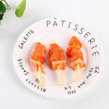 100PCS Barbecue Bamboo Skewers Disposable Bamboo Stick Barbecue Paddle Skewers - Side View