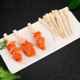 100PCS Barbecue Bamboo Skewers Disposable Bamboo Stick Barbecue Paddle Skewers - Top-Down View