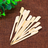 100PCS Barbecue Bamboo Skewers Disposable Bamboo Stick Barbecue Paddle Skewers
