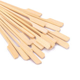 100PCS Barbecue Bamboo Skewers Disposable Bamboo Stick Barbecue Paddle Skewers - Front View