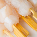 100PCS Barbecue Bamboo Skewers Disposable Bamboo Stick Barbecue Paddle Skewers - Top-Down View