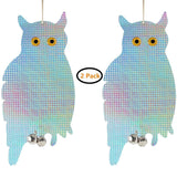 Owl Bird Repellent Control Scare Device Holographic Reflective Fake Owl Scares Bird Repellent Garden Supplies