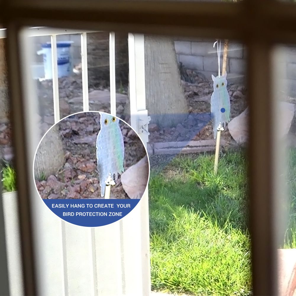 Owl Bird Repellent Control Scare Device Holographic Reflective Fake Owl Scares Bird Repellent Garden Supplies