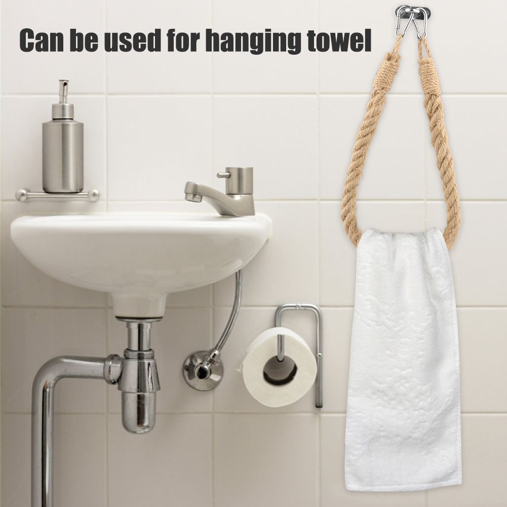 Hemp Rope Toilet Paper Holder Rope Wall Holder for Toilet Paper Towel Holder Bathroom Accessory