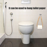 Hemp Rope Toilet Paper Holder Rope Wall Holder for Toilet Paper Towel Holder Bathroom Accessory - Low Angle