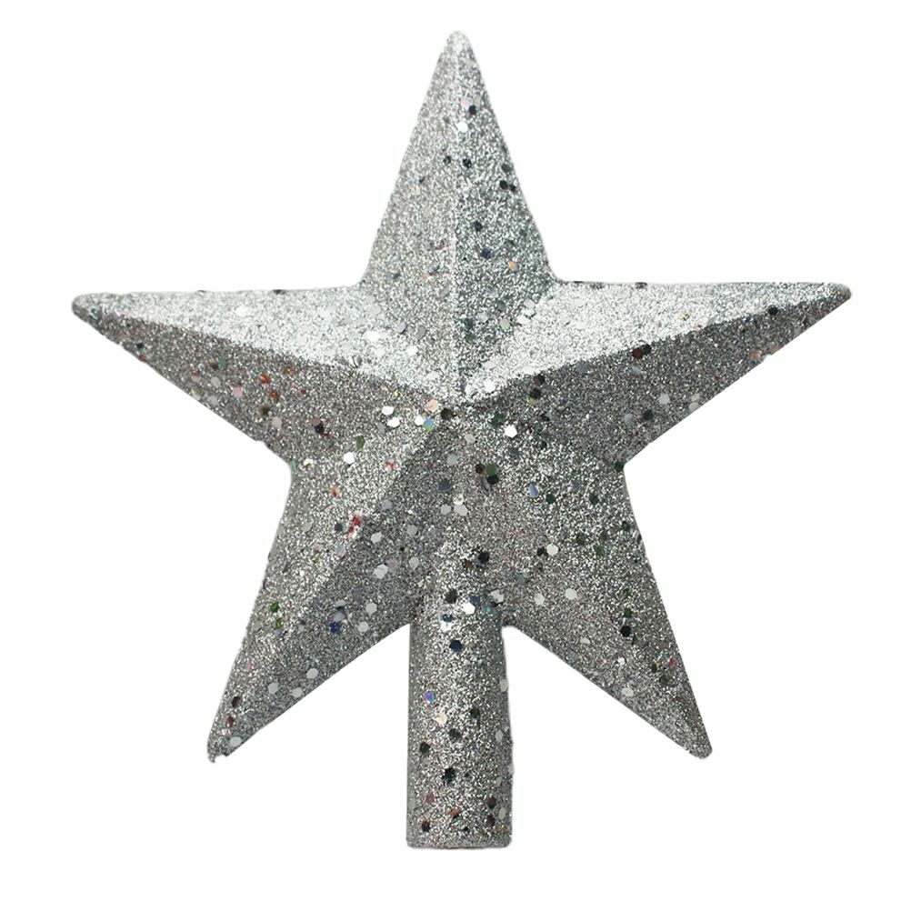 20cm Star Christmas Tree Topper Glitter Christmas Tree Decoration for Party Home Decoration