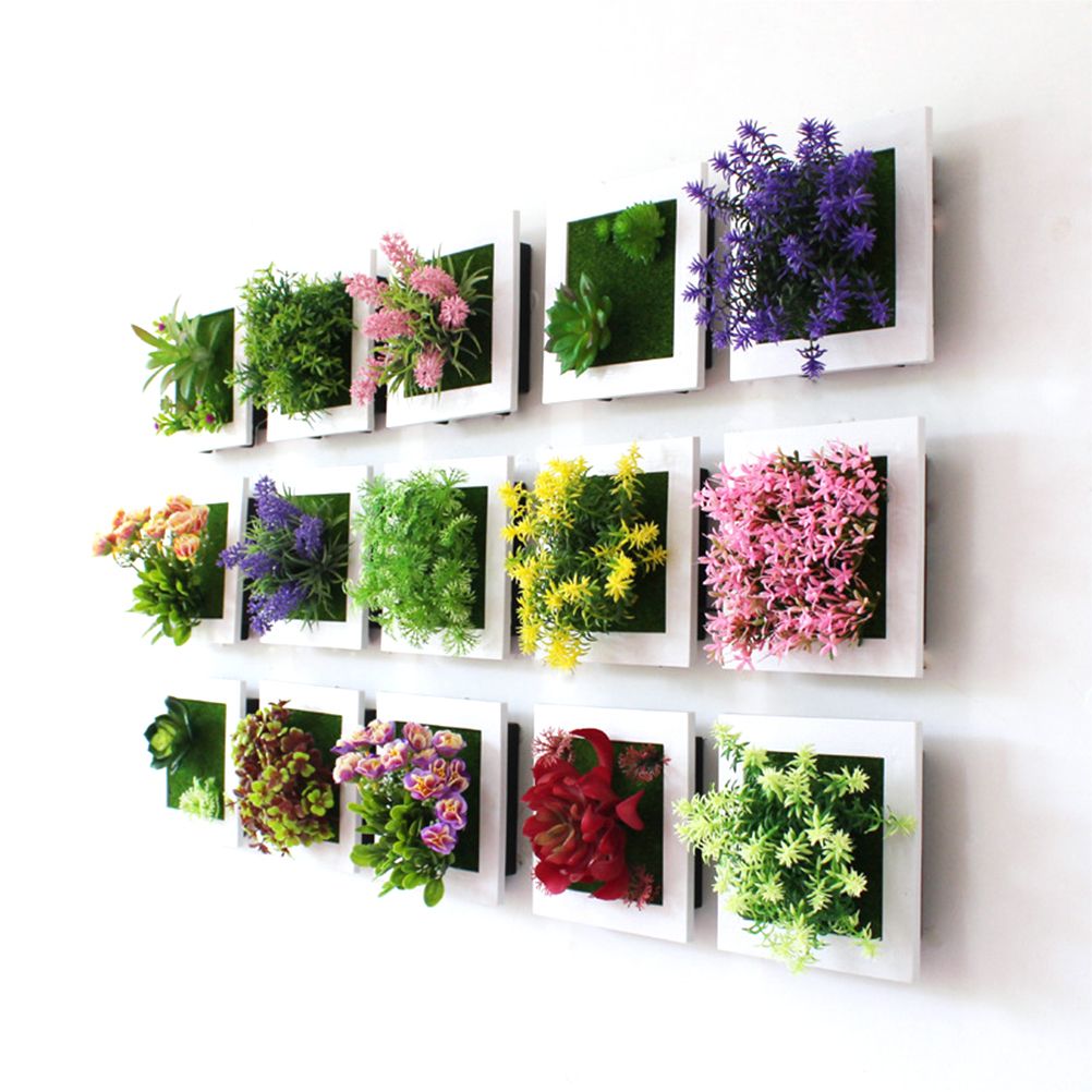 3D Stereo Wall Hanging Simulation Plant Photo Frame Flower Frames Decoration 50A
