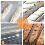 Non Stick Perforated French Bread Pan Bakeware Toast Cooking Bake Mold Home Bread Baking Mold - Close-Up Angle