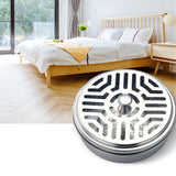 Round Mosquito Coil Holder Stainless Steel Mosquito Coil Disk Portable Mosquito Coil Tray with Hollow Cover - Top-Down View