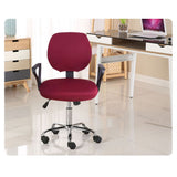 2 Pcs Universal Computer Office Chair Backrest Cover Protective Stretchable Rotating Drafting Chair Slipcover - Rear View