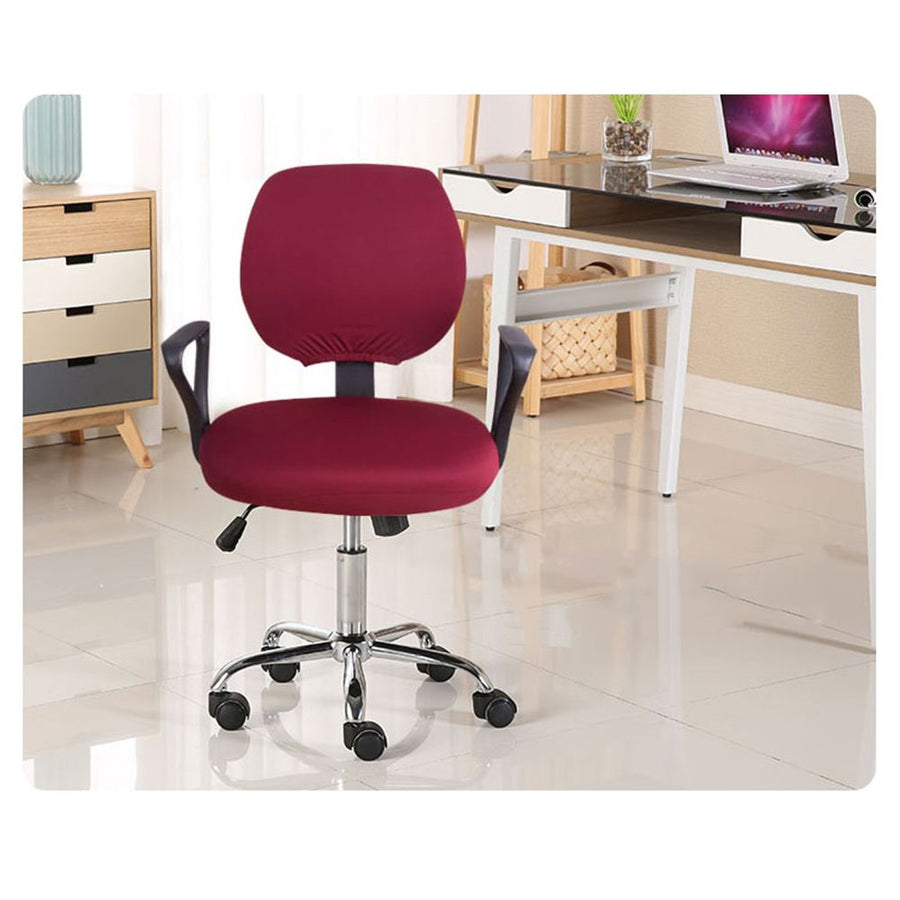 2 Pcs Universal Computer Office Chair Backrest Cover Protective Stretchable Rotating Drafting Chair Slipcover