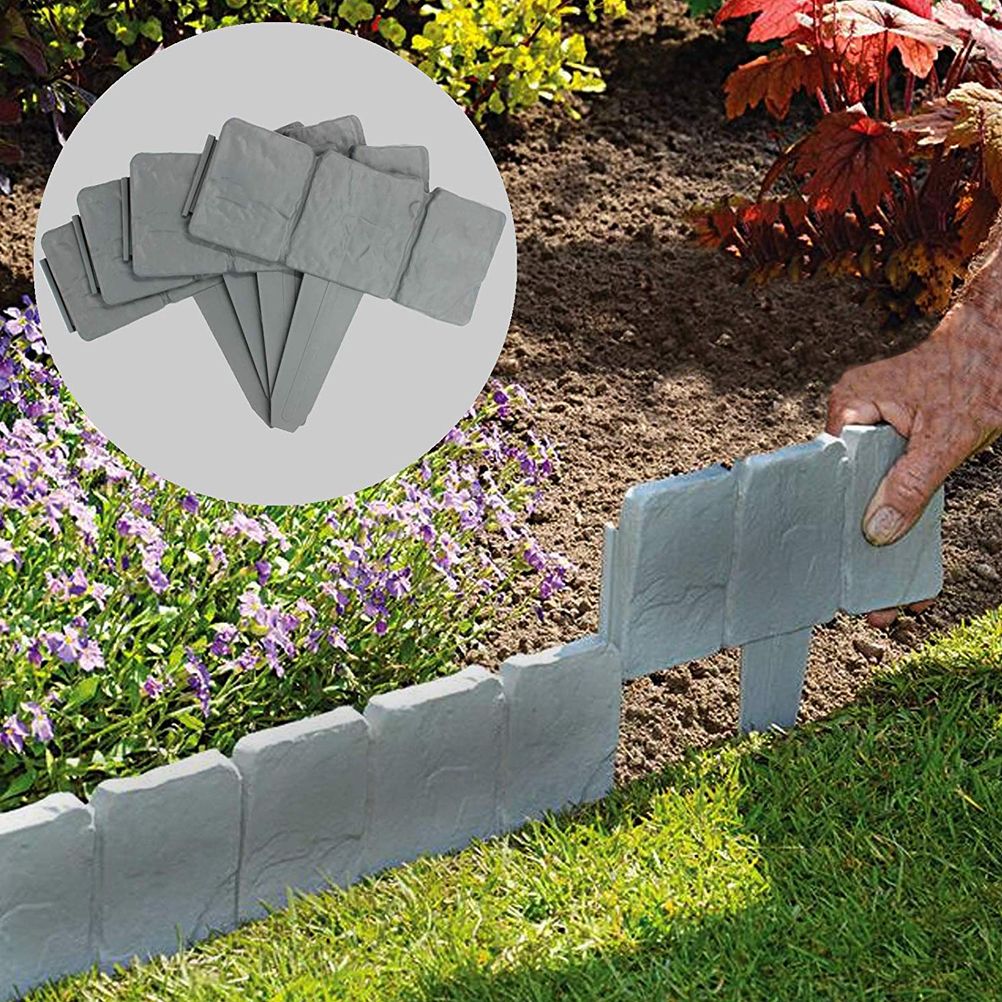 20pcs Landscape Edging Border Plastic Garden Fence Lawn Decorative Border
