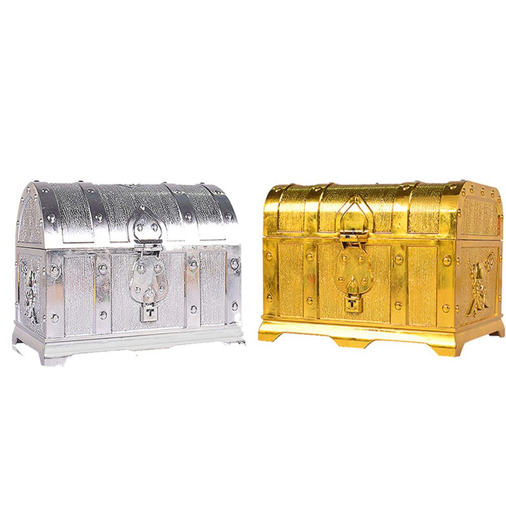 Plastic Pirate Treasure Box Jewelry Storage Box Organizer Makeup Gift Box Candy Box