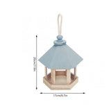 Wooden House Bird Feeder Hanging Feeding Station Hollow Bird Feeder
