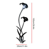 Flower Mirror Wall Sticker Removable Mirror Sticker Modern Wall Sticker Home Decoration