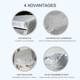 Air Conditioner Covers for Winter Outside Sunproof Dustproof Air Conditioner Cover for Freeze Protection Durable Water Resistant - Side View