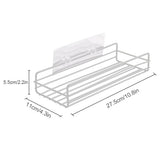 Wrought Iron Bathroom Storage Rack with Sucker Toilet Bowl Sundries Organizer Shelf Wall Hanging