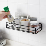 Wrought Iron Bathroom Storage Rack with Sucker Toilet Bowl Sundries Organizer Shelf Wall Hanging