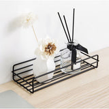 Wrought Iron Bathroom Storage Rack with Sucker Toilet Bowl Sundries Organizer Shelf Wall Hanging